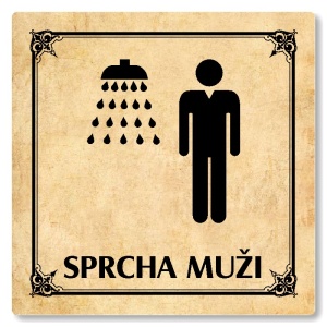 Sprcha muži, 118x118mm, pergamen, Nebraska